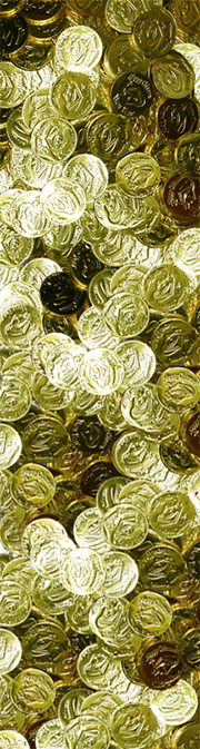 shiny gold coins